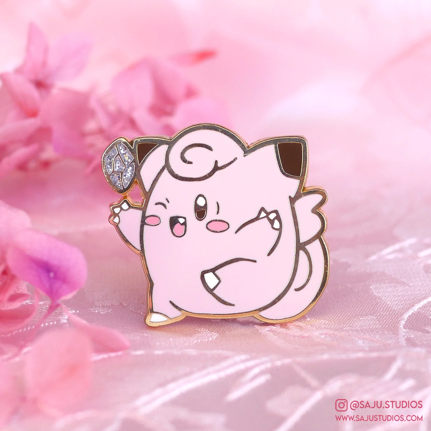 Moon Stone Fairy Enamel Pin - Image 2