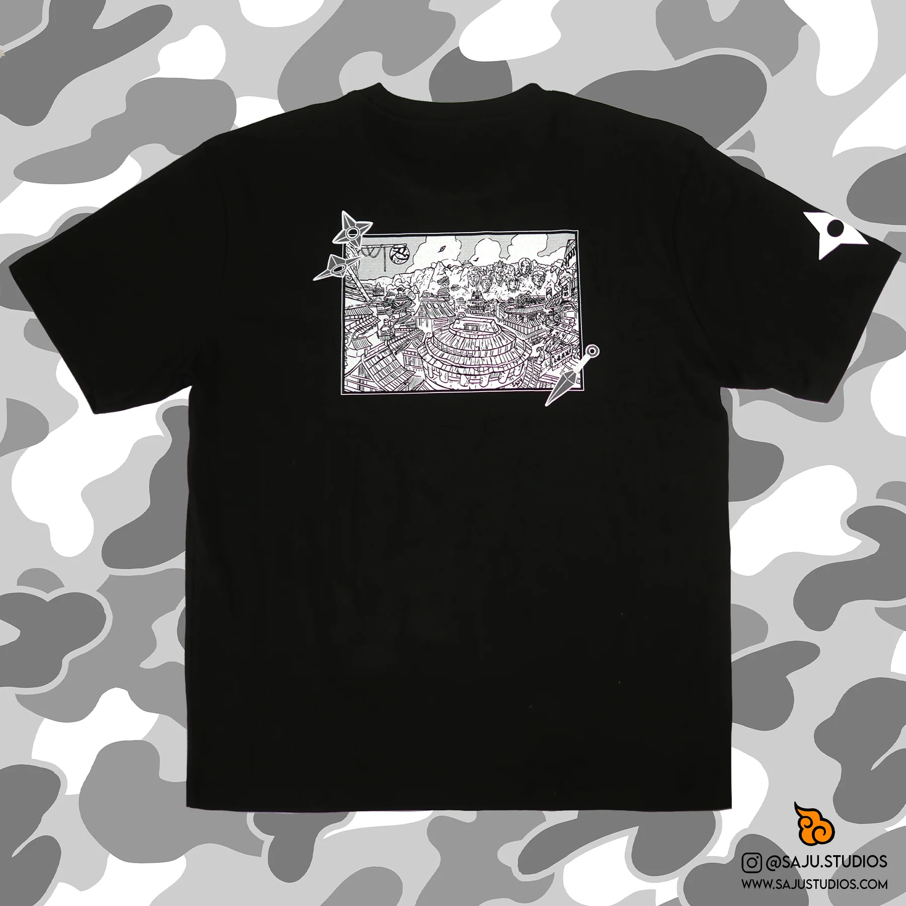 HOMETOWN Leaf Village Shirt [Embroidered & Double-Sided] - Image 3