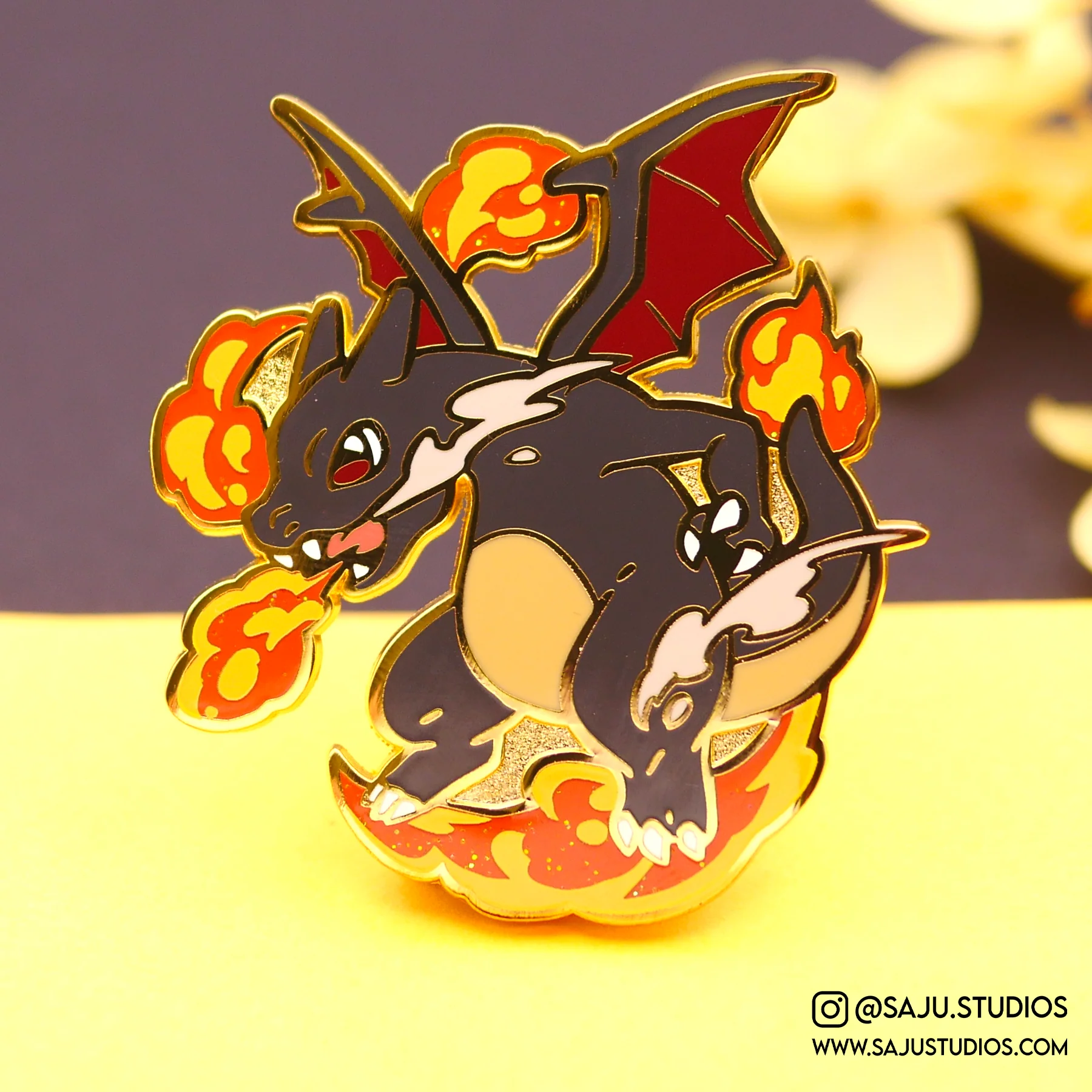 Shiny Dragon Enamel Pin